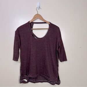Chaser Tops Womens medium Distressed blouse Purple